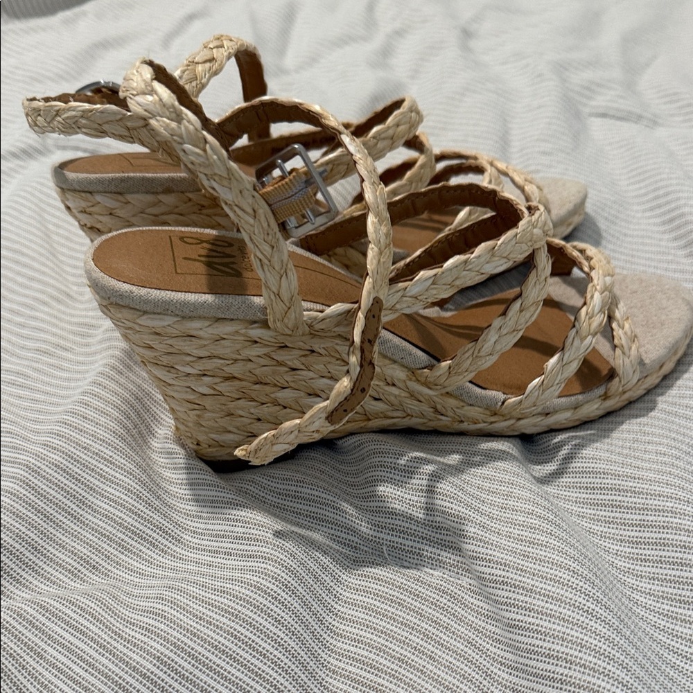 Dolce Vita Beige Woven Heeled Sandals